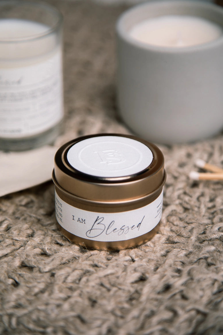 I Am Blessed Travel Tin Candle 4oz