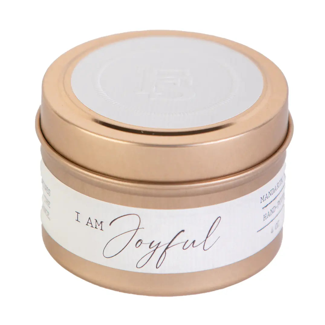 I Am Joyful Travel Tin Candle 4oz
